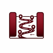 Guided journey with burgundy markers